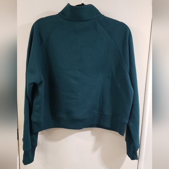 🌻NWT Women's Teal Quarter-Zip Pullover Sweatshirt - Picture 5 of 5